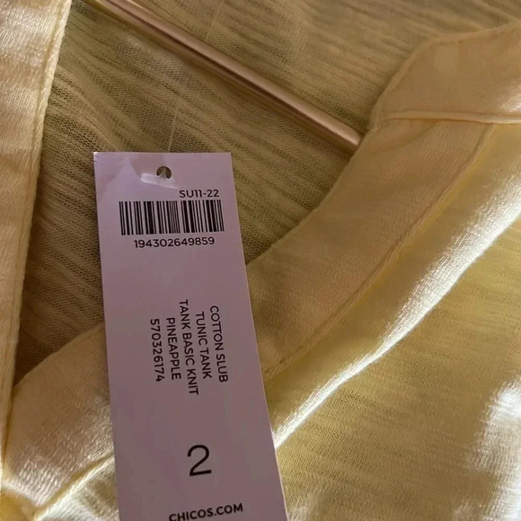 Chico’s size 2 in bright yellow in size 2 Medium NWT - Picture 3 of 4